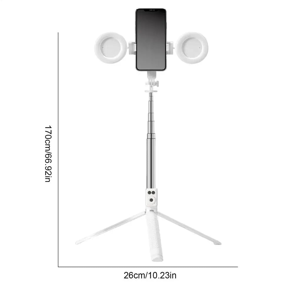 Selfie Stick With Light 6 In 1 Selfie Stick With Fill Light Multifunctional Cell Phone Tripod Stand Extendable Tripod With