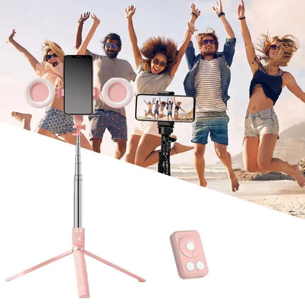 Selfie Stick With Light 6 In 1 Selfie Stick With Fill Light Multifunctional Cell Phone Tripod Stand Extendable Tripod With