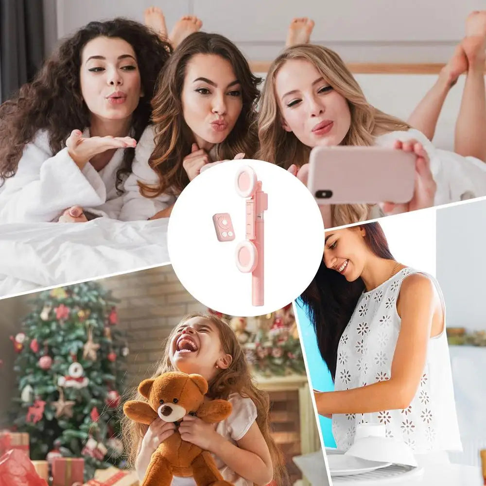 Selfie Stick With Light 6 In 1 Selfie Stick With Fill Light Multifunctional Cell Phone Tripod Stand Extendable Tripod With