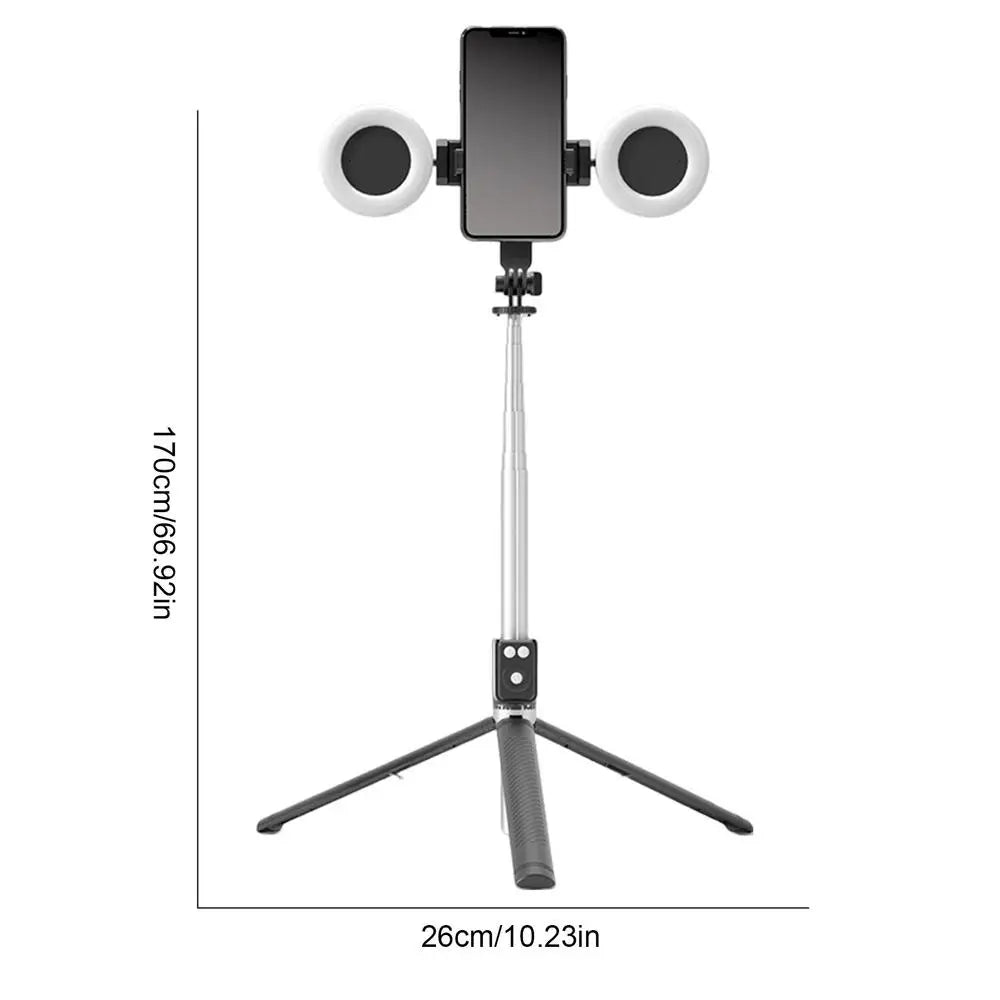 Selfie Stick With Light 6 In 1 Selfie Stick With Fill Light Multifunctional Cell Phone Tripod Stand Extendable Tripod With