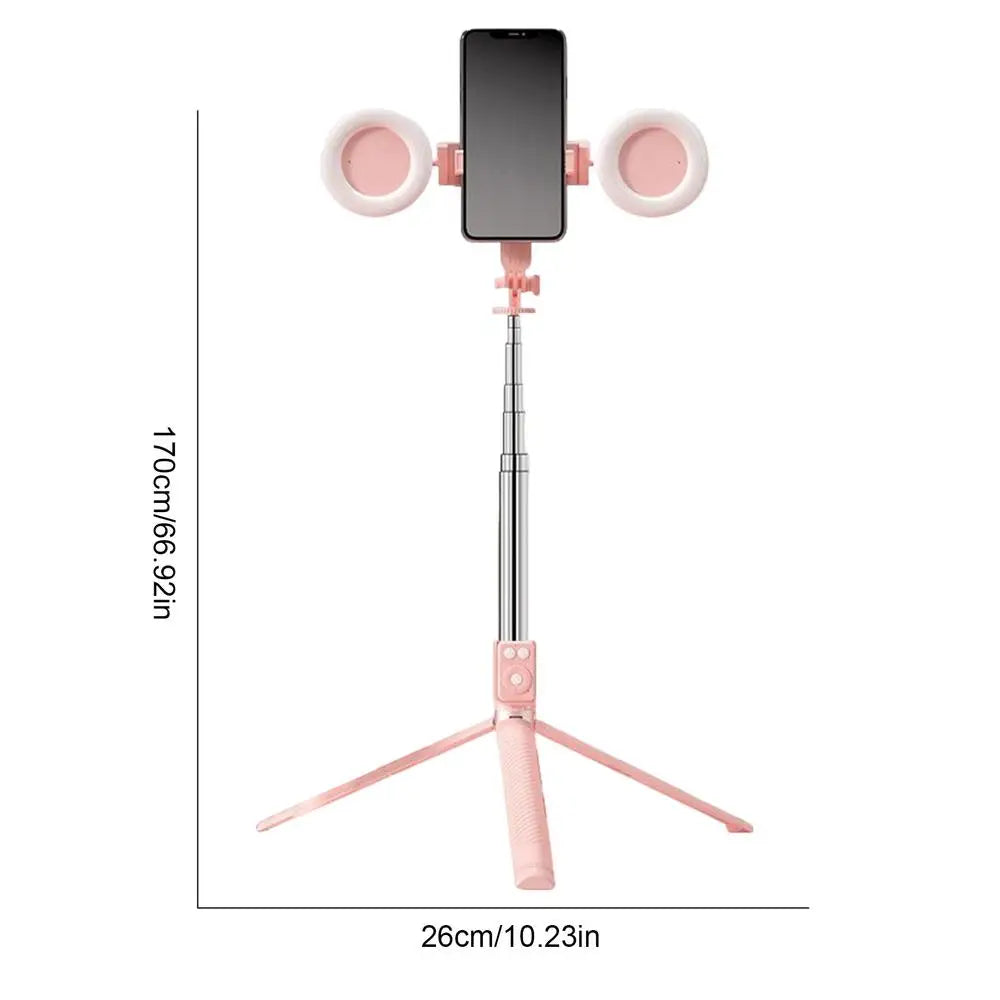 Selfie Stick With Light 6 In 1 Selfie Stick With Fill Light Multifunctional Cell Phone Tripod Stand Extendable Tripod With