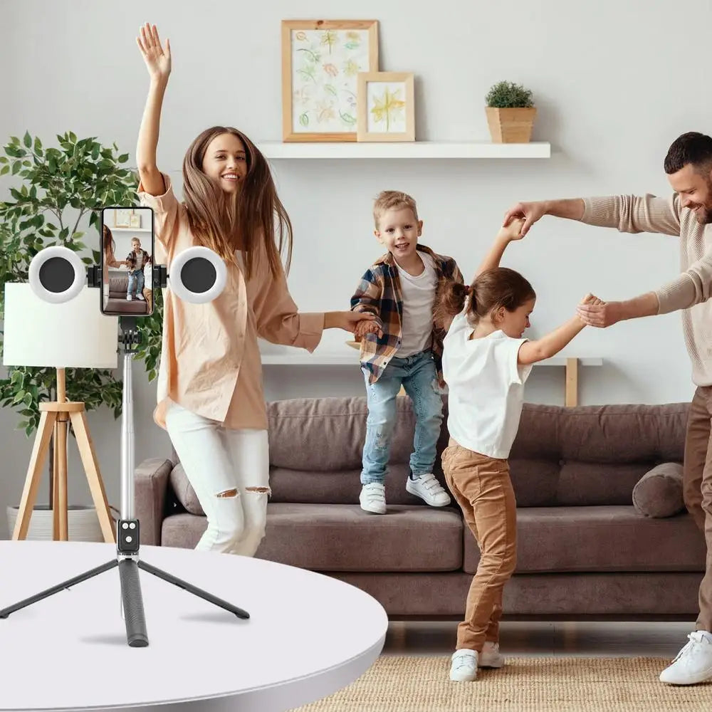 Selfie Stick With Light 6 In 1 Selfie Stick With Fill Light Multifunctional Cell Phone Tripod Stand Extendable Tripod With